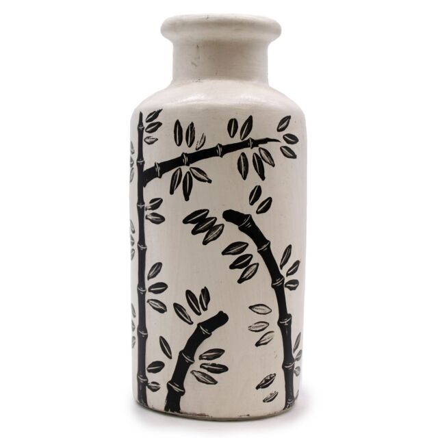 KDMD Bamboo Motif Straight Vase - Natural - image 1