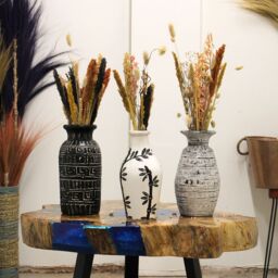 KDMD Bamboo Motif Straight Vase - Natural - thumbnail 2