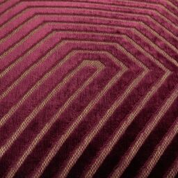 Paoletti Evoke Cut Velvet Cushion in Burgundy - Size: 55 cm x 55 cm - thumbnail 5