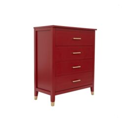 Cabinet Bits Palazzi 4 Drawer Chest of Drawers in Red - thumbnail 2