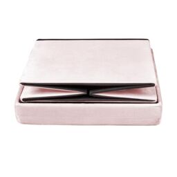 Home Source Folding Ottoman Chest Solid Sturdy Storage Bedding Box Trunk in Light Pink - thumbnail 6