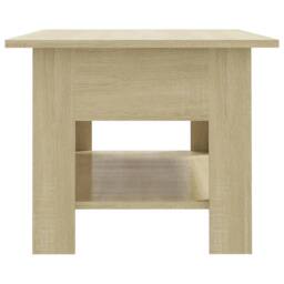 Berkfield Home Coffee Table Sonoma Oak 102x55x42 cm Engineered Wood in Light Brown - Size: 102 x 55 x 42 cm - thumbnail 4