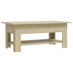 Berkfield Home Coffee Table Sonoma Oak 102x55x42 cm Engineered Wood in Light Brown - Size: 102 x 55 x 42 cm - thumbnail 1