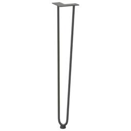 Berkfield Home Hairpin Table Legs 4 pcs Anthracite 72 cm Solid Steel in Black - thumbnail 4