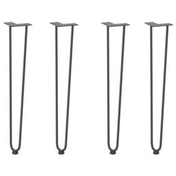 Berkfield Home Hairpin Table Legs 4 pcs Anthracite 72 cm Solid Steel in Black - thumbnail 1