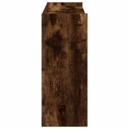 Berkfield Home Shoe Rack Smoked Oak 80x25x62 cm Engineered Wood in Brown - Size: 80 x 25 x 62 cm - thumbnail 5