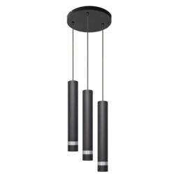 Netlighting Tuba Cluster Pendant Ceiling Light Black Chrome 30cm