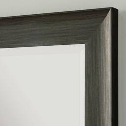 Yearn Mirrors Charcoal Grey Scooped Framed Mirror 129.5x76cm - Size: 129.5x76 cm - thumbnail 2
