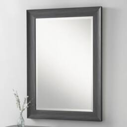 Yearn Mirrors Charcoal Grey Scooped Framed Mirror 129.5x76cm - Size: 129.5x76 cm - thumbnail 3