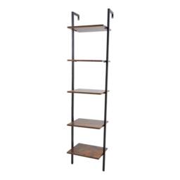 KORVIXA Industrial Floating Shelves Rustic Shelving Unit Home Storage Shelf in Brown - Size: 60 cm x 100 cm - thumbnail 1