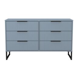 Ready Assembled 2 U Menai 6 Drawer Wide Chest (Ready Assembled) in Light Blue - thumbnail 2
