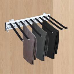 Nordara Heavy Duty Wardrobe Pull-out Trouser Rack in Black - thumbnail 4