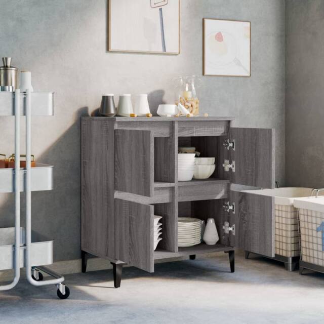 Berkfield Home Sideboard Grey Sonoma 60x35x70 cm Engineered Wood - Size: 60 x 35 x 70 cm - image 1