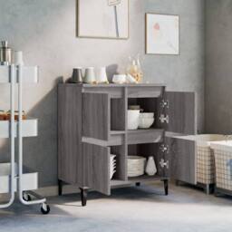 Berkfield Home Sideboard Grey Sonoma 60x35x70 cm Engineered Wood - Size: 60 x 35 x 70 cm - thumbnail 1