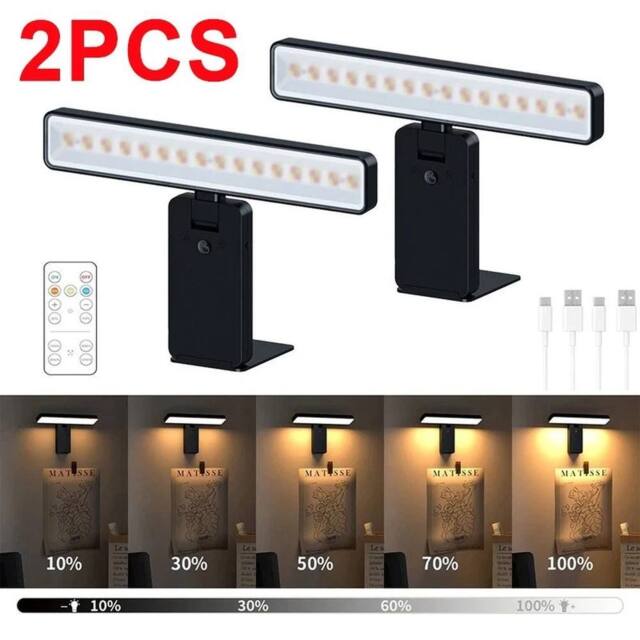 VOGREX 2Pcs Wireless Rechargeable Wall Picture Lights - image 1