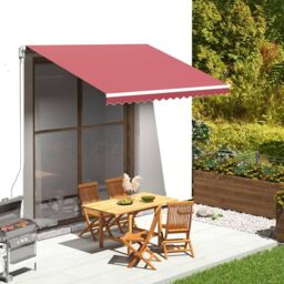Berkfield Home Replacement Fabric for Awning Burgundy Red 3.5x2.5 m