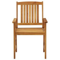 Berkfield Home Garden Chairs 4 pcs Solid Acacia Wood in Brown - thumbnail 2