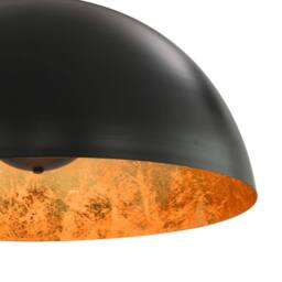 Berkfield Home Ceiling Lamps 2 pcs Black & Gold Semi-spherical 50 cm E27 - thumbnail 8