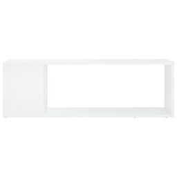 Berkfield Home TV Cabinet White 100x24x32 cm Engineered Wood - Size: 100 x 24 x 32 cm - thumbnail 3