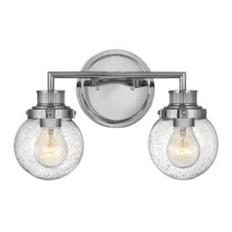 Netlighting Hinkley Poppy Bathroom Wall Lamp Polished Chrome IP44 in Grey - thumbnail 1