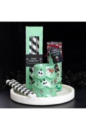 KDMD Set of 3 Black Candy Cane Taper Candles - thumbnail 5