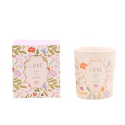 Love Life Sentiment Gift Ceramic Candle 190g - Love You So Much - thumbnail 3