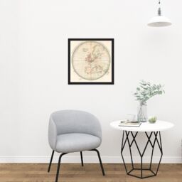 "Artery8 Wall Art Print Map Andrews 1797 Political Historical Commercial Europe Square Framed Picture 16X16 Inch in Black - Size: W16"" x H16""" - thumbnail 2