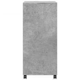 Berkfield Home Rolling¬†Cabinet Concrete Grey 55x40x91 cm Engineered Wood - Size: 55 x 40 x 91 cm - thumbnail 5