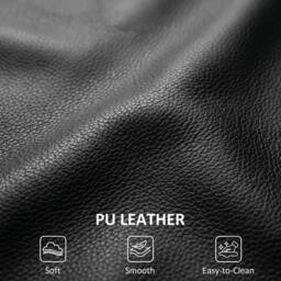 STILVORA Reclining Office Chair with Footrest in Black Faux Leather - thumbnail 8
