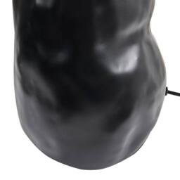 Wyld and Coco Sculptural Floor Lamp Black Ceramic-Style Base Adjustable Fabric Shade - thumbnail 7