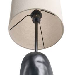 Wyld and Coco Sculptural Floor Lamp Black Ceramic-Style Base Adjustable Fabric Shade - thumbnail 5