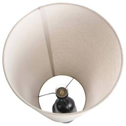Wyld and Coco Sculptural Floor Lamp Black Ceramic-Style Base Adjustable Fabric Shade - thumbnail 4