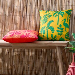Furn Marula Tropical Water & UV Resistant Outdoor Cushion in Teal - Size: 43 cm x 43 cm - thumbnail 2