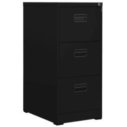 Berkfield Home Filing Cabinet Black 46x62x102.5 cm Steel - thumbnail 2
