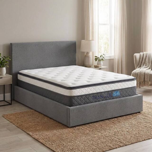 FWStyle Muse Thick Pillow Top Pocket Sprung UK Small Double Mattress 35cm in White - Size: Single - image 1