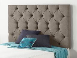 Somnior Premier Sprung Memory Foam 2 Drawer Divan Bed with Upholstered Headboard Tweed Fabric in Brown - Size: Small Double - thumbnail 6
