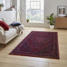 The Rug Shop UK Red Border Traditional Polypropylene Easy To Clean Rug - Size: 280 cm x 380 cm - thumbnail 1