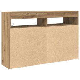Berkfield Home Sideboard Artisan Oak Engineered Wood 116 x 30 x 75 cm Sideboard in Brown - thumbnail 8