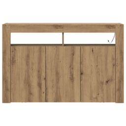 Berkfield Home Sideboard Artisan Oak Engineered Wood 116 x 30 x 75 cm Sideboard in Brown - thumbnail 6