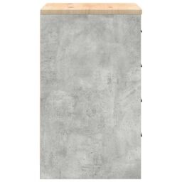 Berkfield Home Garage Storage Cabinet Concrete Grey 60x51x85 cm Solid Wood Pine - Size: 60 x 51 x 85 cm - thumbnail 7