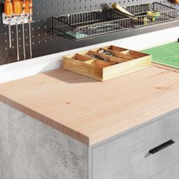Berkfield Home Garage Storage Cabinet Concrete Grey 60x51x85 cm Solid Wood Pine - Size: 60 x 51 x 85 cm - thumbnail 4