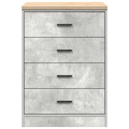 Berkfield Home Garage Storage Cabinet Concrete Grey 60x51x85 cm Solid Wood Pine - Size: 60 x 51 x 85 cm - thumbnail 6