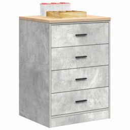 Berkfield Home Garage Storage Cabinet Concrete Grey 60x51x85 cm Solid Wood Pine - Size: 60 x 51 x 85 cm