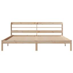 Berkfield Home Bed Frame without Mattress 180x200 cm Super King Solid Wood Pine in Brown - thumbnail 4