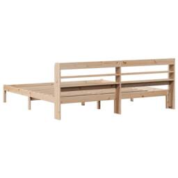 Berkfield Home Bed Frame without Mattress 180x200 cm Super King Solid Wood Pine in Brown - thumbnail 6