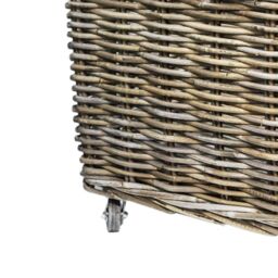 Ivyline Natural Rattan Log Cart H49cm W58cm - thumbnail 5