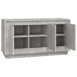 Berkfield Home Sideboard Concrete Grey 102x35x55 cm Engineered Wood - Size: 102 x 35 x 55 cm - thumbnail 6