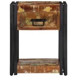 Berkfield Home Bedside Cabinets 2 pcs 40x35x50 cm Solid Wood Reclaimed in Brown - Size: 40 x 35 x 50 cm - thumbnail 7
