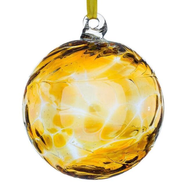Sienna Glass 10cm Friendship Ball Class of 2024 Graduation Gift in Yellow - image 1