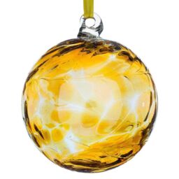 Sienna Glass 10cm Friendship Ball Class of 2024 Graduation Gift in Yellow